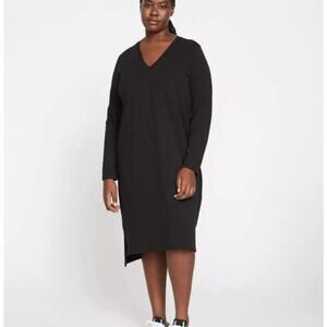 NEW Universal Standard Jersey Dress Tesino Washed Black S 14/16 Classic Comfort